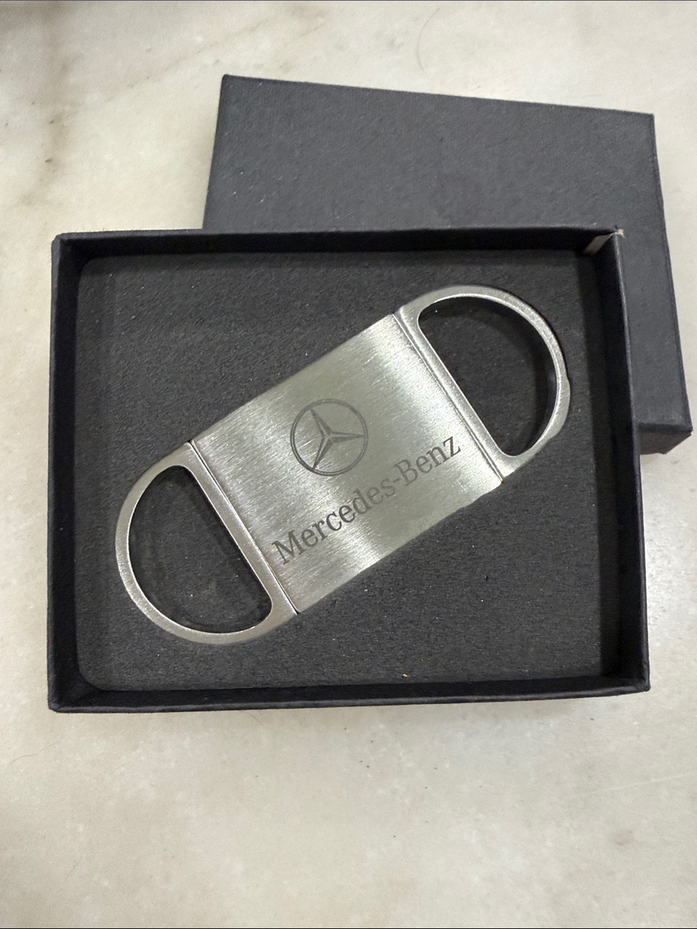 Mercedes‑Benz Stainless Steel Key & Card Holder in Silver